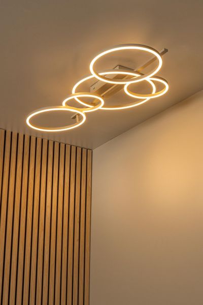 Lucide NICOLA - Flush ceiling light - LED - CCT - 1x37W 2700K/4000K - Taupe